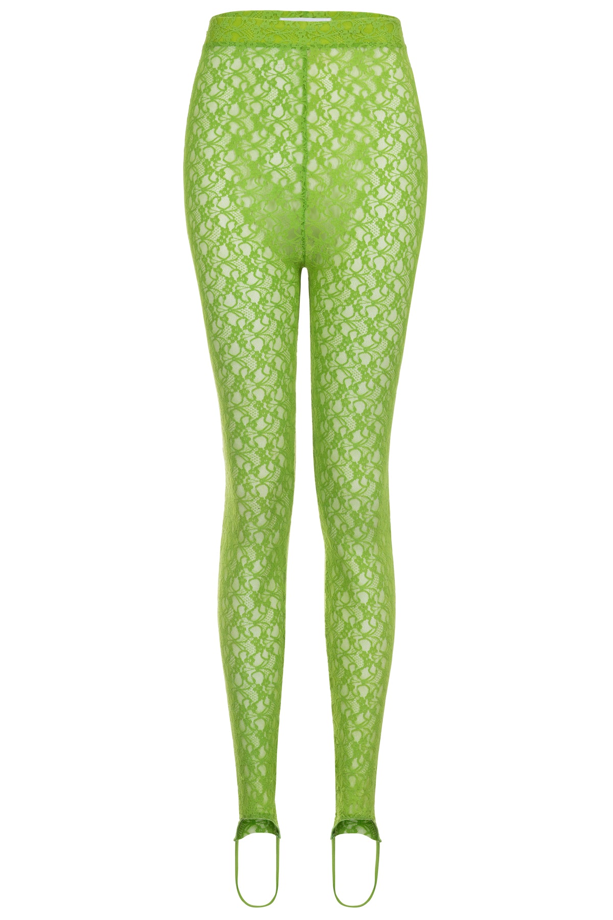 Sadie Lime Green Lace Stirrup Leggings- Made to Order