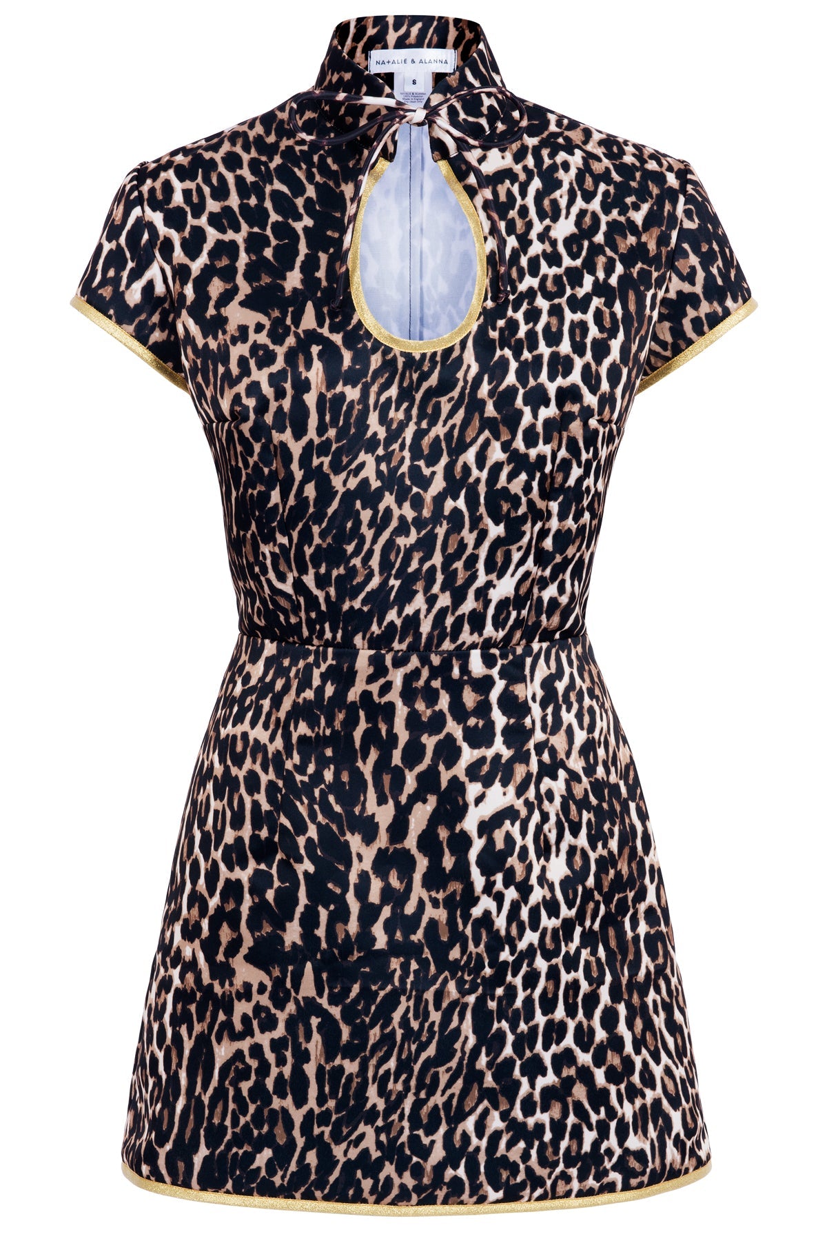 SAMPLE SALE : Anna Mae Leopard Satin Mini Dress