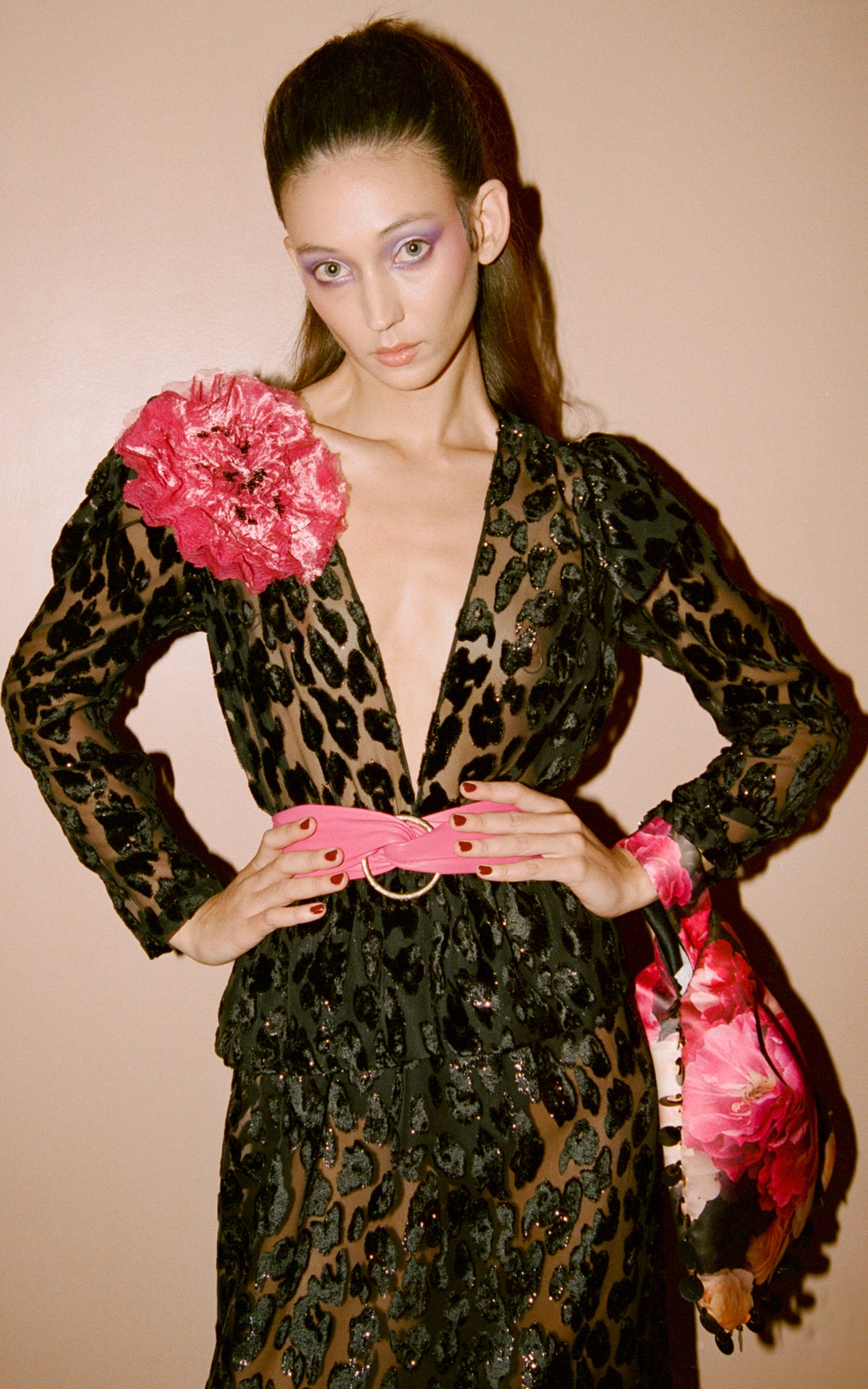 Pre-Order Rita Burnout Velvet Leopard Midi Dress - Women's Dresses : Natalie & Alanna - Women's Clothing & Accesssories