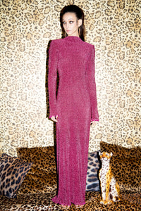 Pre-Order Anita Open-Back Metallic Ribbed Maxi Dress - Women's Dresses : Natalie & Alanna - Women's Clothing & Accesssories