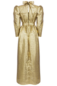Hedy Gold Lamé Maxi Dress- Made to Order