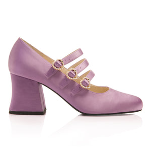 Preorder Layla Satin Mary Jane Pumps: Natalie & Alanna - Women's Clothing & Accesssories