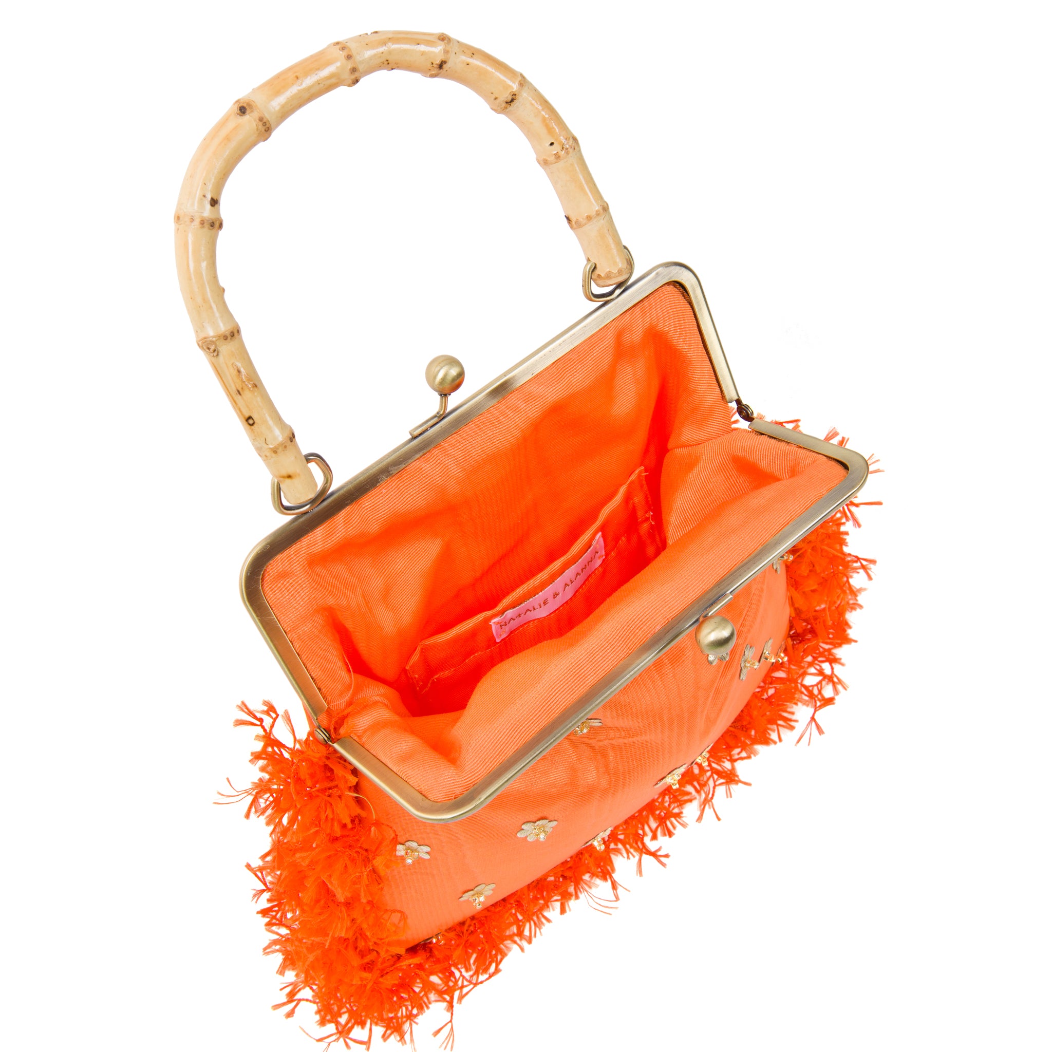 POPPY-BENGALINE-EMBELLISHED-BAMBOO-HANDLE-BAG-Shop Natalie & Alanna Accessories 