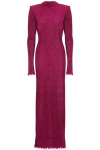Pre-Order Anita Open-Back Metallic Ribbed Maxi Dress - Women's Dresses : Natalie & Alanna - Women's Clothing & Accesssories
