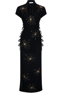 Pre-Order Gloria Embellished Crepe Wool Cut Out Dress - Women's Dresses : Natalie & Alanna - Women's Clothing & Accesssories