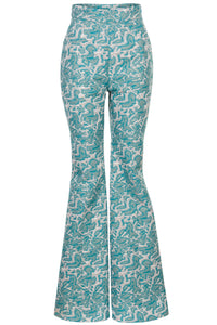 Pre-Order Ronnie Metallic Jacquard Flared Trousers - Women's Trousers : Natalie & Alanna - Women's Clothing & Accesssories