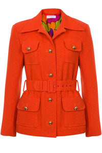 Pre-Order Suzy Wool Blend Safari Blazer - Women's Blazers : Natalie & Alanna - Women's Clothing & Accesssories