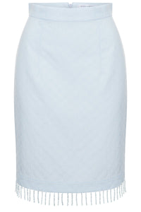 Pre-Order Wanda Beaded Fringe Jacquard Skirt - Women's Skirts : Natalie & Alanna - Women's Clothing & Accesssories
