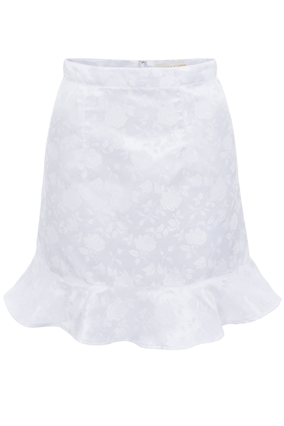 Dalia Satin Jacquard Rose Bridal Mini Skirt - Made to Order