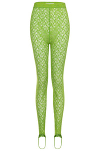 Green lace leggings deals