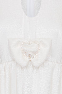 Bebe Bridal Marabou Trimmed Babydoll Dress- Made to Order – Natalie ...