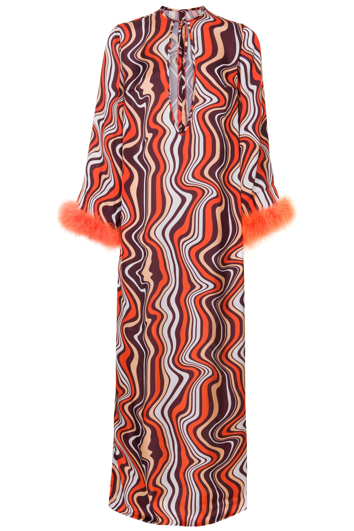 Made to Order Shalimar Psychedelic printed Maxi Dress: Natalie & Alanna - Women's Clothing & Accesssories