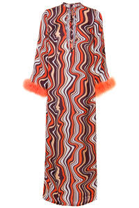 Made to Order Shalimar Psychedelic printed Maxi Dress: Natalie & Alanna - Women's Clothing & Accesssories