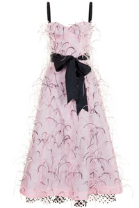 Audrey Petal Pink Feather Moire Gown- Made to Order